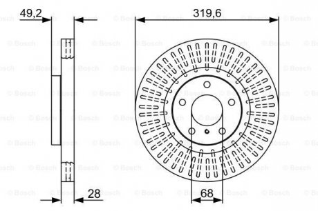 Тормозной диск INFINITI/NISSAN FX35/FX/Maxima ''F''3,5-4,5''02-08 BOSCH 0986479V60