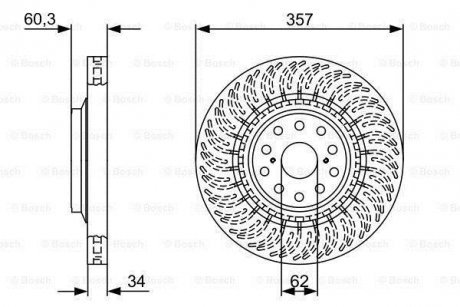 Диск гальмівний BOSCH 0986479V74