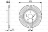 BOSCH TOYOTA Диск торм. пер. Corolla 1,6-1,8VVTi 07- 0986479W13