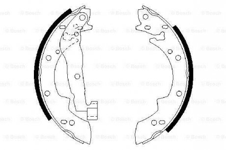 Щеки тормозные задн. PEUGEOT 1,1-1,9 RENAULT 1,4-2,1 BOSCH 0986487076