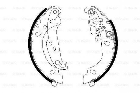 Колодки тормозные барабанные BOSCH 0986487624