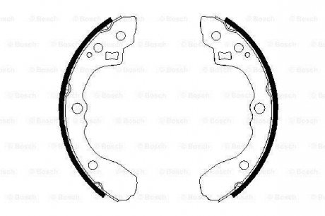 Колодки гальмівні барабанні BOSCH 0 986 487 687