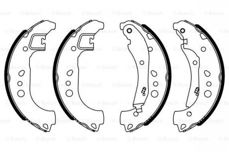 Гальмівні колодки барабанні AUDI/SEAT/SKODA/VW \'\'17>> BOSCH 0986487959