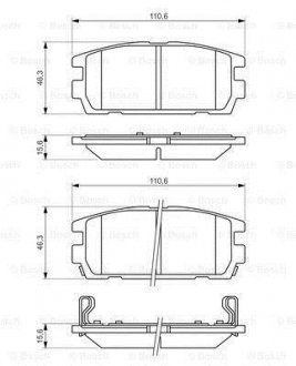 Гальмівні колодки, дискові. BOSCH 0 986 494 137