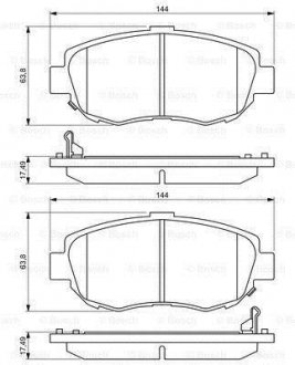 Гальмівні колодки LEXUS GS300/IS "F "93-05 BOSCH 0 986 494 211