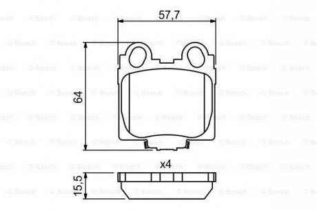 Гальмівні колодки дискові LEXUS GS,IS,SC 97- BOSCH 0 986 494 231