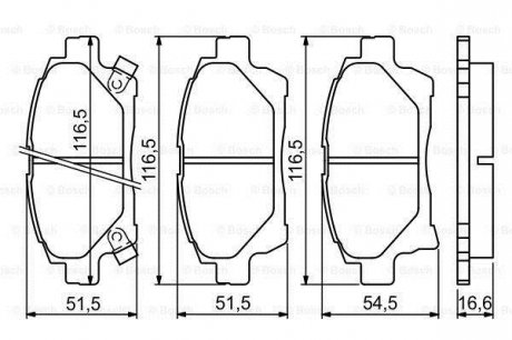 Колодки гальмівні дискові BOSCH 0986494333