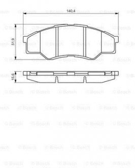 Колодки гальмівні дискові (комплект 4 шт) BOSCH 0986494425