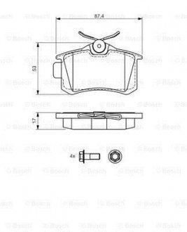 Тормозные колодки, дисковые. BOSCH 0 986 494 518 (фото 1)