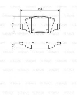 Гальмівні колодки дискові MERCEDES A(W168,W169)/B(W245)/Vaneo "R "98>> BOSCH 0 986 494 569 (фото 1)