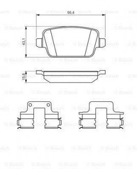 Гальмівні колодки, дискові. BOSCH 0 986 494 639 (фото 1)