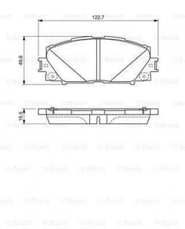 Гальмівні колодки, дискові. BOSCH 0 986 494 670