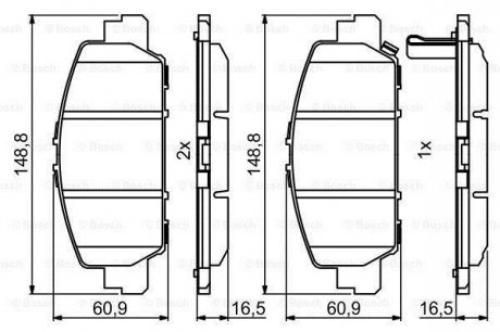 Тормозные колодки, дисковые. BOSCH 0 986 494 773