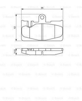 TOYOTA Тормозные колодки задн.Lexus LS (FE) 430 00- BOSCH 0986495139