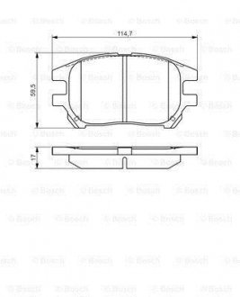 Тормозные колодки дисковые Lexus RX300 U1 2001-2003 F BOSCH 0986495140