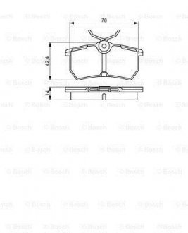 Гальмівні колодки дискові FORD Focus \'\'R \'\'>>05 PR2 BOSCH 0986495227