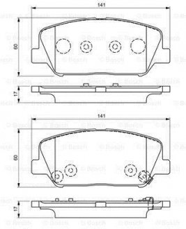 Гальмівні колодки дискові HYUNDAI/KIA i30/Cee\'d "F "12>> BOSCH 0986495337