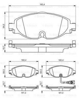 ГАЛЬМІВНІ КОЛОДКИ, ДИСКОВІ BOSCH 0986495347