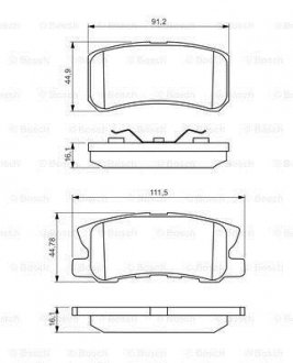 Гальмівні колодки MITSUBISHI Grandis/Montero/Pajero/Shogun BOSCH 0986495357