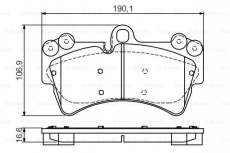 Гальмівні колодки дискові AUDI/PORSCHE/VW Q7/Cayenne/Touareg "F "02-10 BOSCH 0986495435