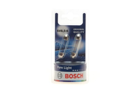 Лампа 10W 12V SV8.5-8 блистер 2 шт. - кратн. 20 шт BOSCH 1987301014 (фото 1)