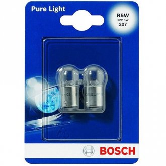 Автолампа Pure Light R5W BA15s 5W прозора BOSCH 1987301022