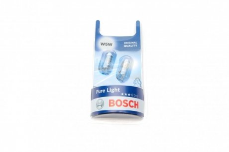 Автолампа Pure Light W5W W2, 1x9, 5d 5 W прозора BOSCH 1987301026