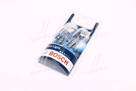 Лампа накалу W21/5W 12V W3x16q PURE LIGHT (blister 2шт) BOSCH 1987301079