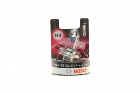 Лампа H4 60/55W 12V Gigalight Plus 150 блистер - кратн. 10 шт BOSCH 1 987 301 136 (фото 1)