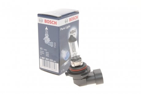 Лампа розжарювання HB4 12V 51W P22d PURE LIGHT BOSCH 1987302153