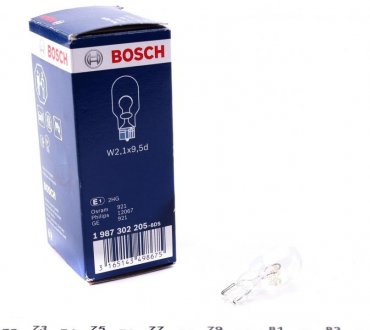 Лампа розжарювання 12V 16W W16W PURE LIGHT BOSCH 1987302205