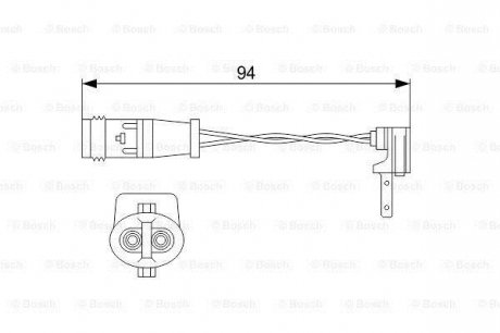 Датчик колодок передний, A (W176), B (W246), C (W205), E (W213), GLE (W167) 11- BOSCH 1 987 474 553