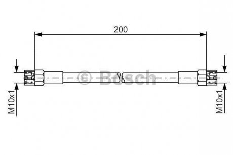 BMW Шланг тормозной задн. E21,E30,E36,E12,E28,E34,E24,E23,E32 BOSCH 1987476062