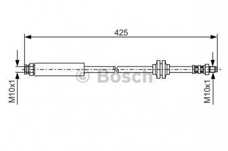 Гальмівний шланг OPEL/PEUGEOT Corsa D/E/Bipper \'\'F BOSCH 1987476451