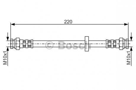 Тормозной шланг BOSCH 1987476633 (фото 1)