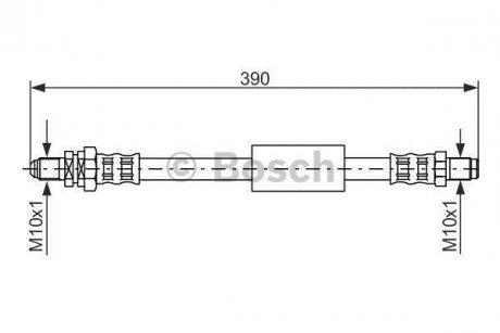 FORD Шланг тормозной зад.KA -08 BOSCH 1987476840 (фото 1)