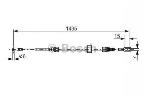 Трос ручного гальма BOSCH 1 987 477 853