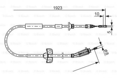 VOLVO Трос ручного тормоза лев./прав. S60 I BOSCH 1987477999