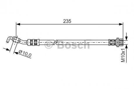 TOYOTA Шланг торм.задн.Corolla 04- BOSCH 1987481177