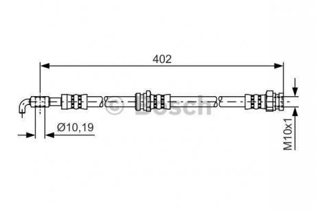 MAZDA Шланг тормозной передн.626 -02 BOSCH 1987481445