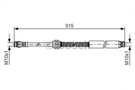 Шланг торм. CADDY III -15 BOSCH 1987481447