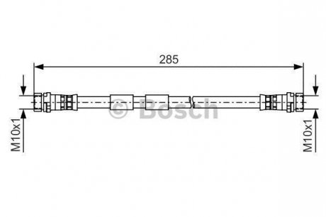 Тормозной шланг 285mm FORD Fiesta \'\'R "08>> BOSCH 1987481522