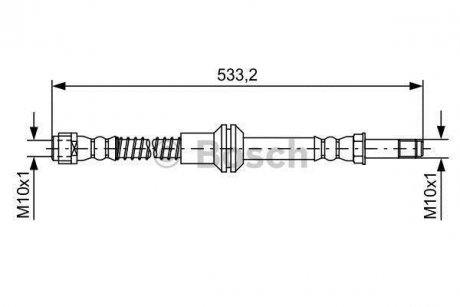 Тормозной шланг передн. W212, C218 BOSCH 1987481609