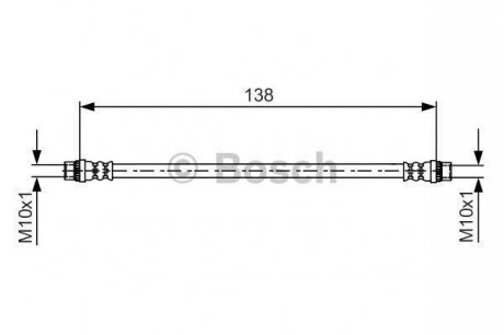 Шланг гальмівний BOSCH 1987481625