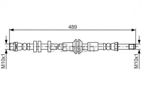 Тормозной шланг задн. A6, A7 10- BOSCH 1987481691