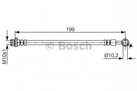 Шланг гальмівний BOSCH 1987481698