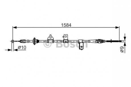 Трос ручного гальма BOSCH 1987482099