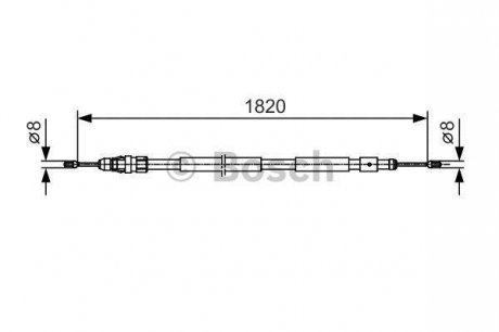 Трос ручного гальма BOSCH 1987482116