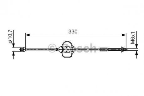 FORD Трос ручного тормоза пер.Focus 05- BOSCH 1987482121