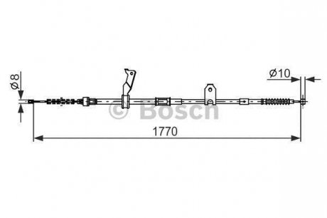 Тормозной трос 1770mm TOYOTA Avensis T25 \'\'RL BOSCH 1987482300